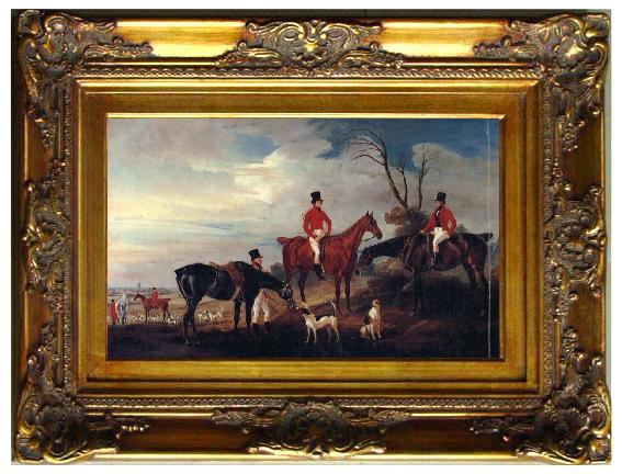 framed  John Ferneley John,Henry and Francis Grant at Melton, Ta056